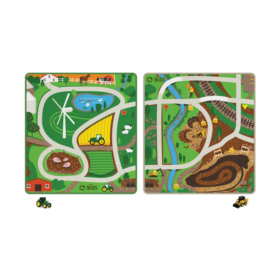 John Deere Playmat Rug With Mini Vehicle Toy - RDO Equipment