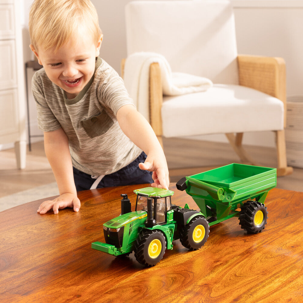1:32 John Deere 9R Tractor with Grain Wagon Replica Play Toy