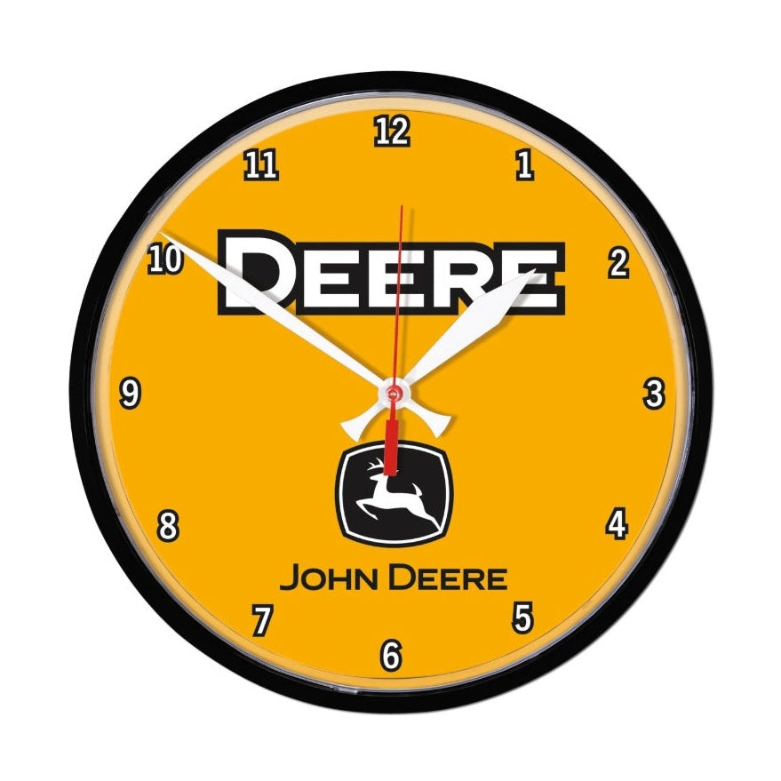 John Deere Construction Round Wall Clock