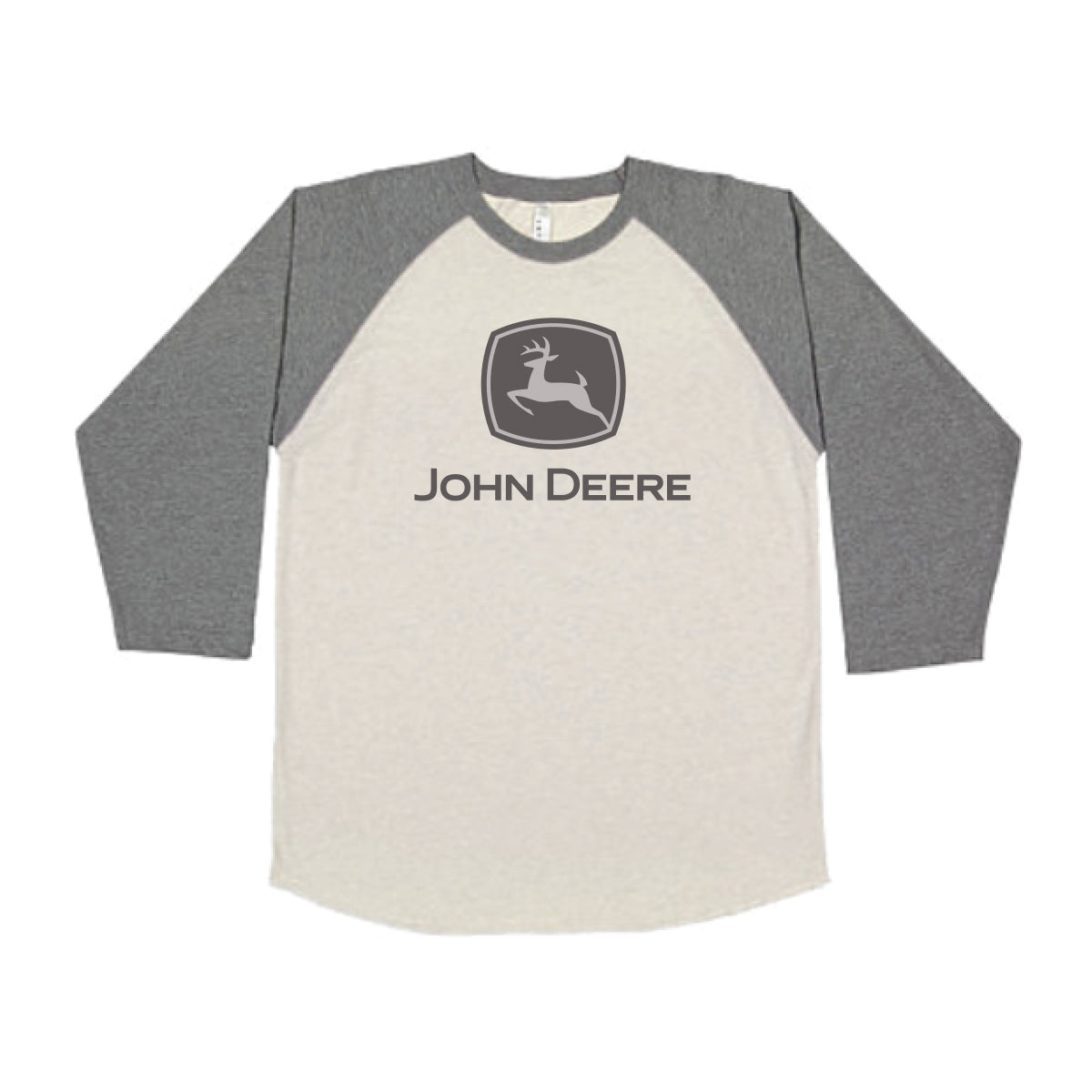 John Deere Toddler Charcoal Sleeve Logo 3/4 Tee - RDO Equipment