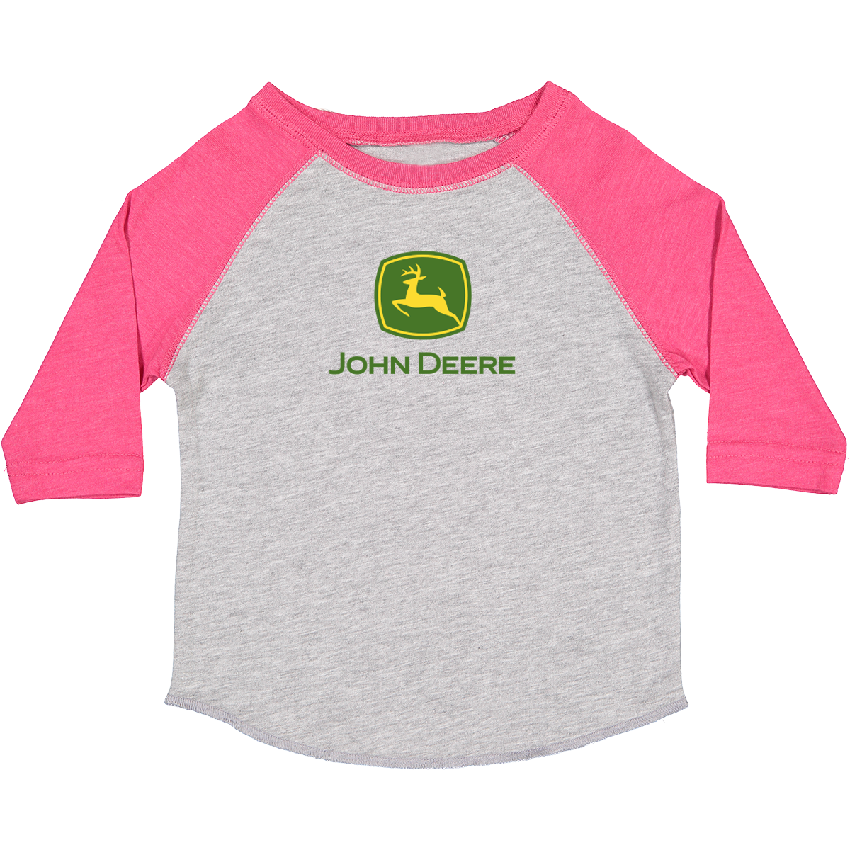 John Deere Toddler Pink Logo 3/4 Tee - RDO Equipment