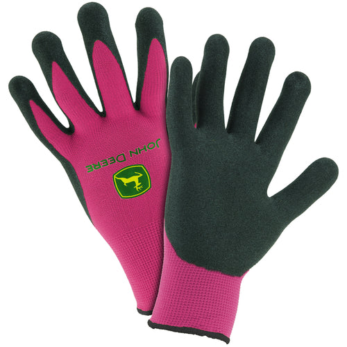John Deere Nitrile Coated Foam Grip Pink Work Gloves - RDO Equipment