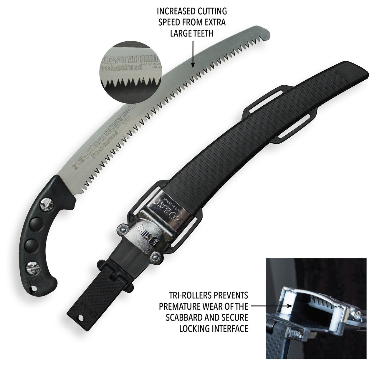 Silky Zubat 330mm  Extra-Large Tooth Arborist Fixed Pruning Saw