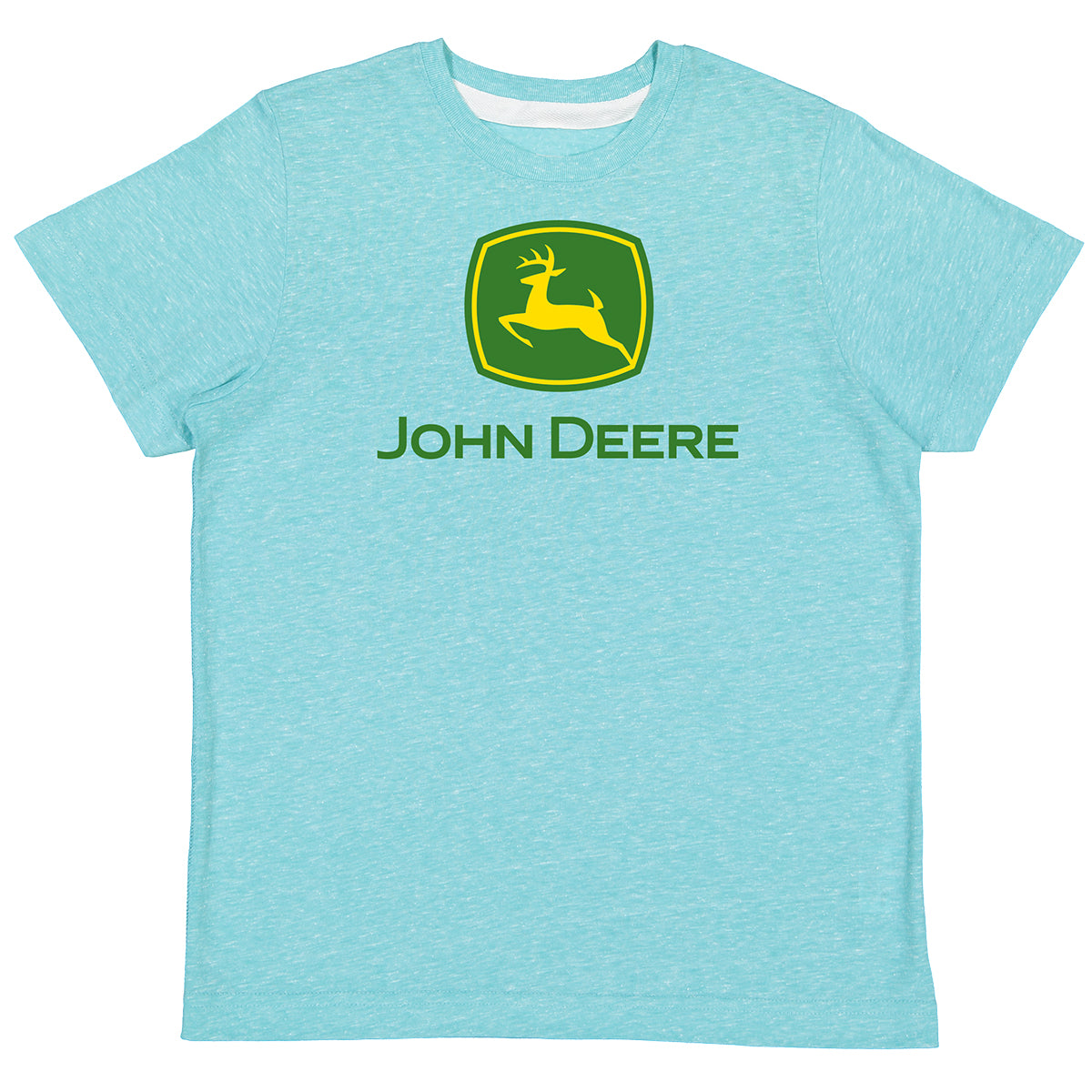 John Deere Youth Turquoise Glitter Logo Tee - RDO Equipment