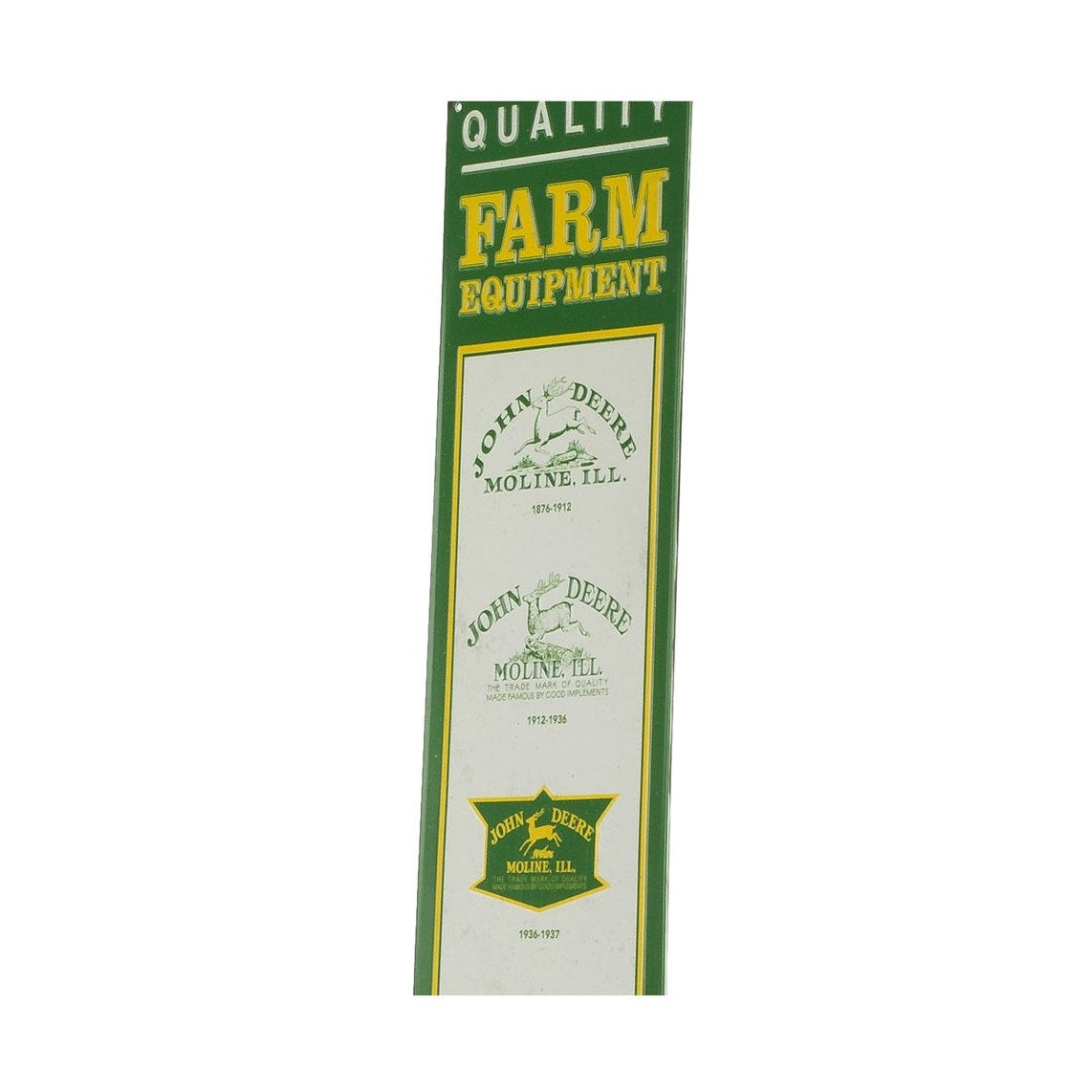 John Deere Quality Farm Equipment 76cm Embossed Metal Sign