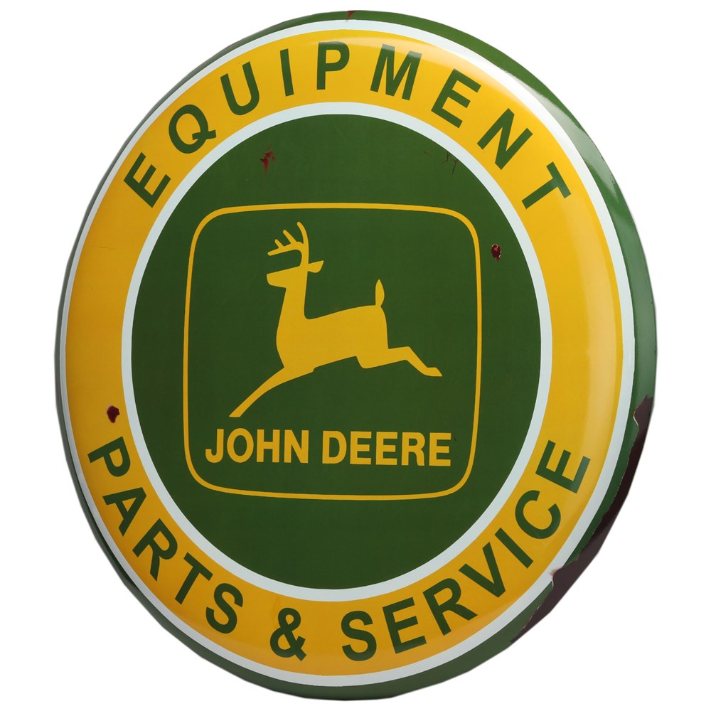 John Deere Parts & Service 61cm Embossed Metal Sign