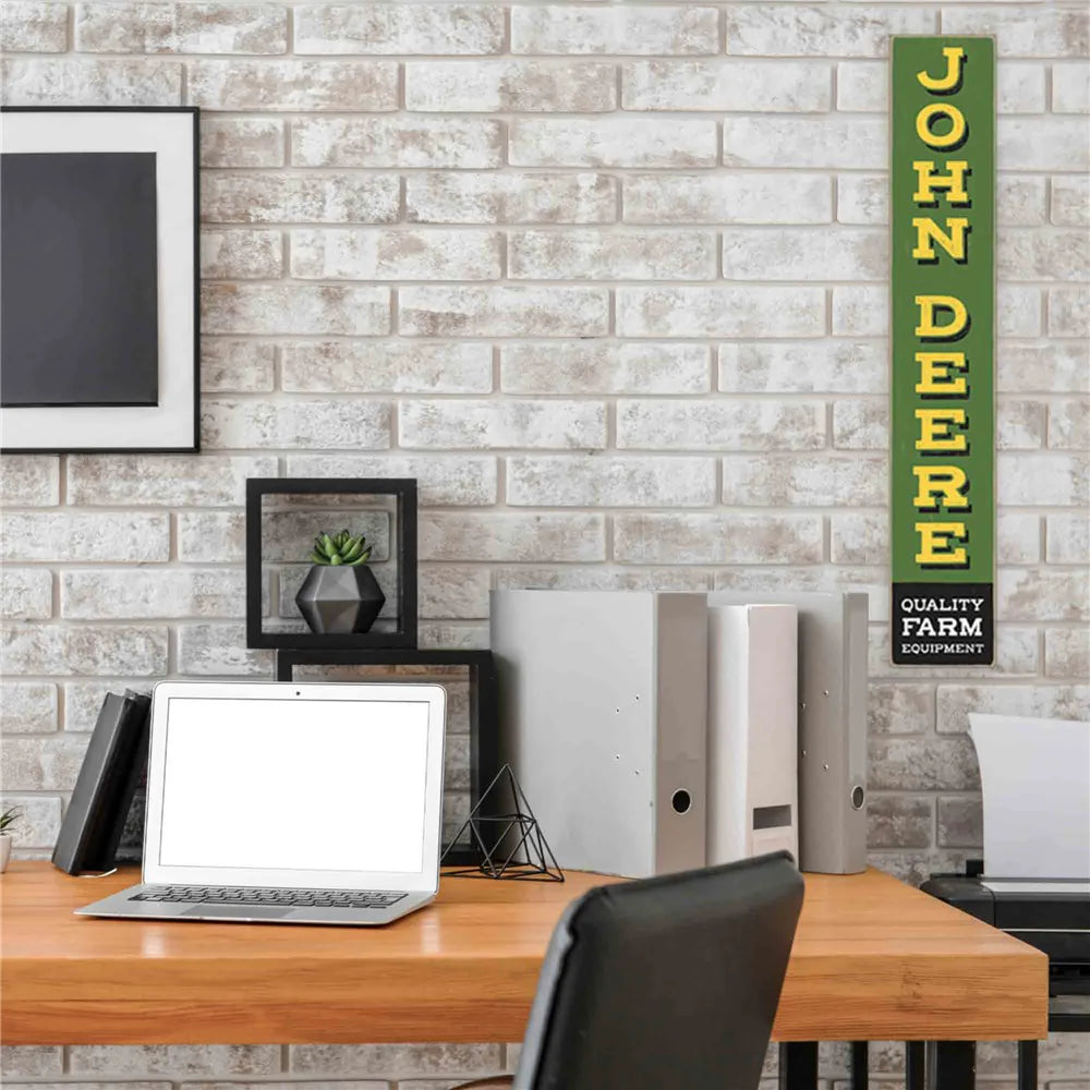 John Deere Vertical Rustic Wooden Wall Sign