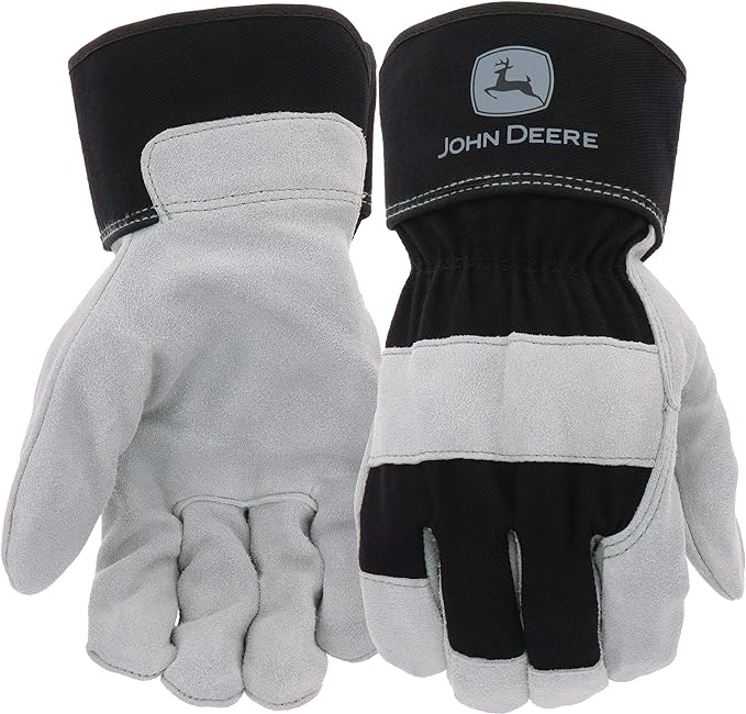John Deere Large Split Cowhide Leather Palm Gloves - RDO Equipment