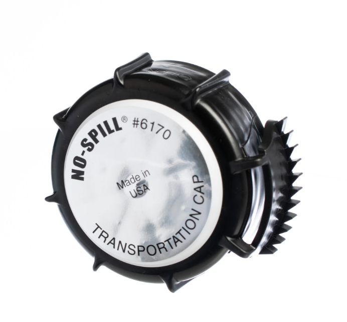 No-Spill Transportation Cap