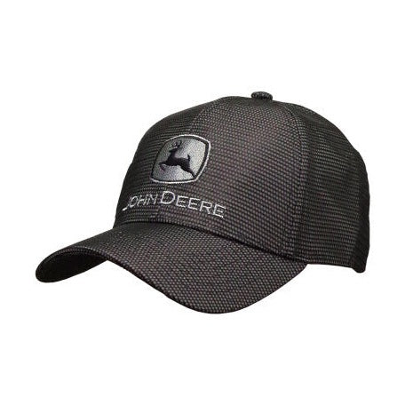 John Deere Men's Reflective Liner Black Mesh Baseball Cap