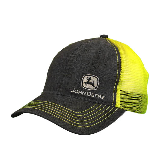 John Deere Men's Chambray Hi-Vis Trucker Cap