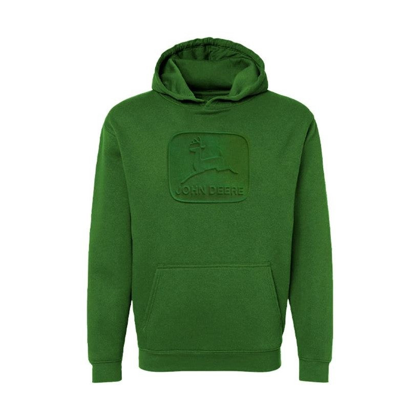 John Deere Men's Green Embossed Logo Fleece Hoodie - RDO Equipment