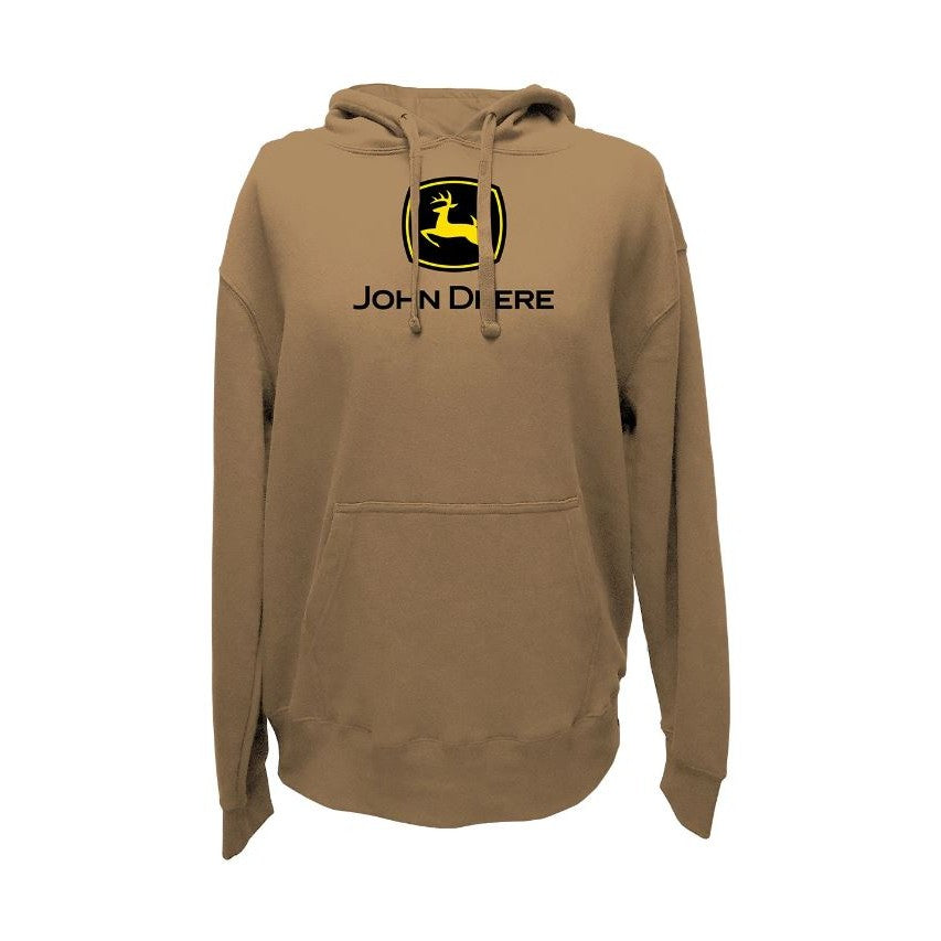 John Deere Men's Brown Construction Logo Fleece Hoodie - RDO Equipment