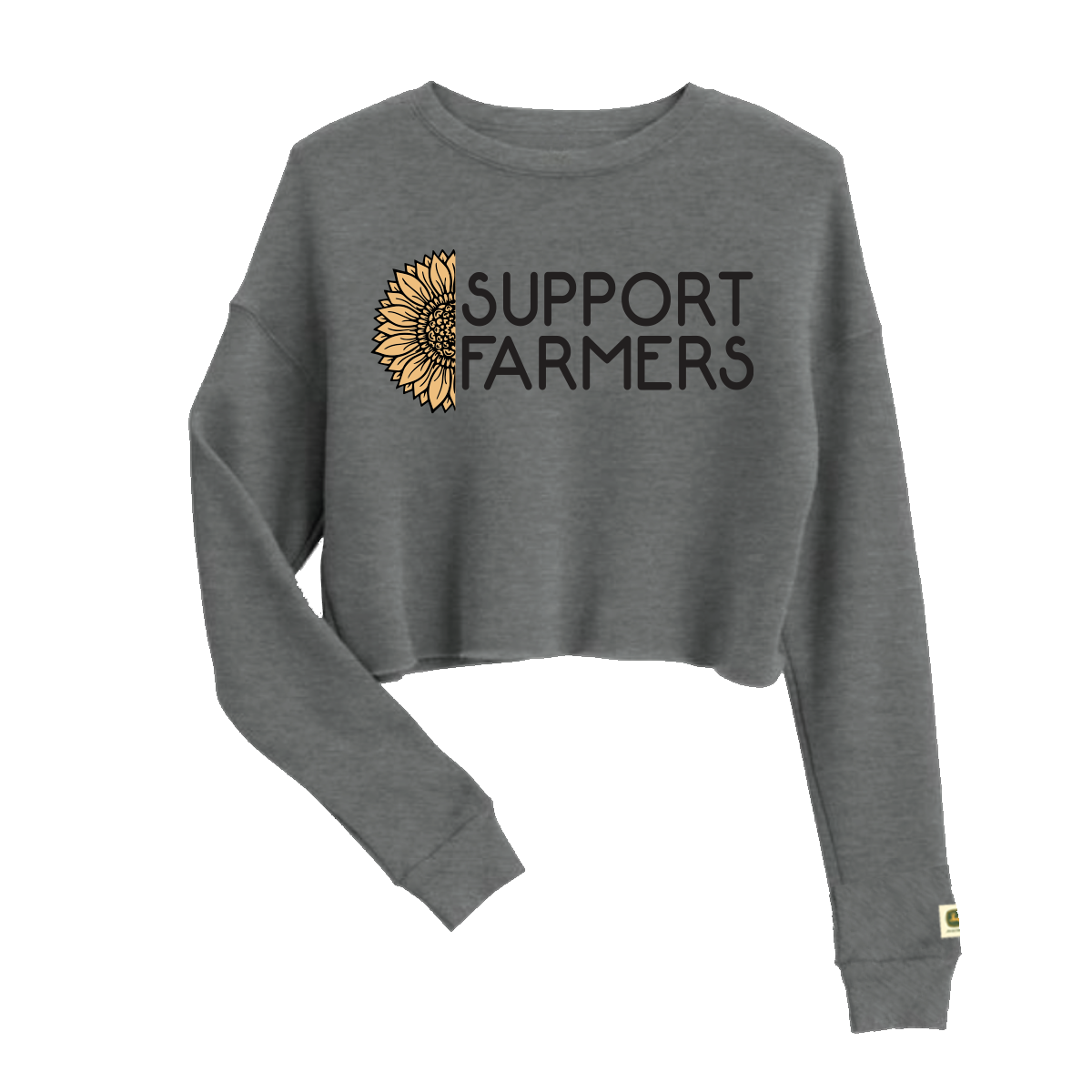John Deere Women's Support Farmers Fleece Crop Sweatshirt - RDO Equipment
