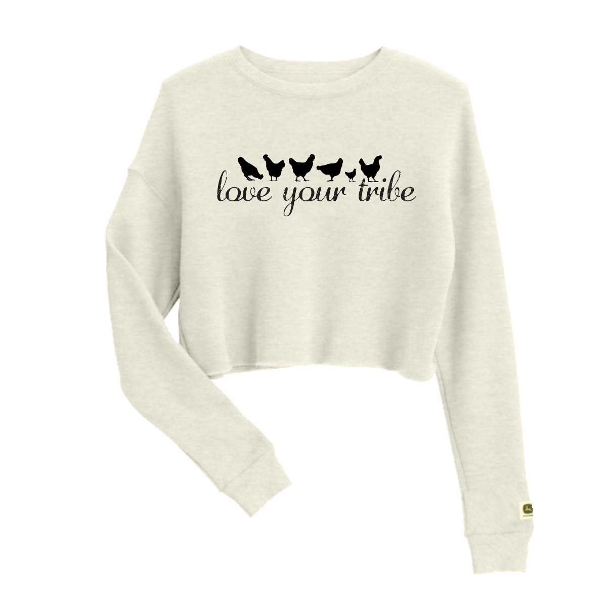 John Deere Women's Love Your Tribe Fleece Crop Sweatshirt - RDO Equipment