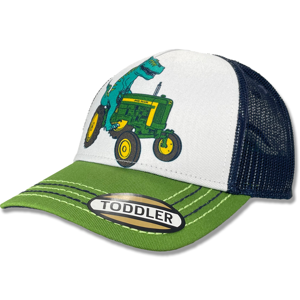 John Deere Toddler T-rex Riding A Tractor Trucker Cap - RDO Equipment