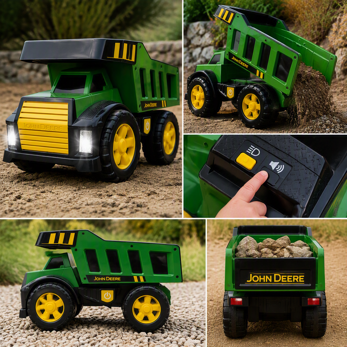 John Deere Mega Metal Dump Truck with Lights & Sounds