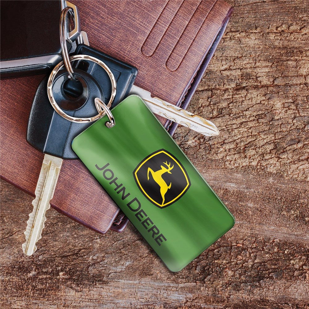 John Deere Trademark Green Acrylic Rectangle Keyring