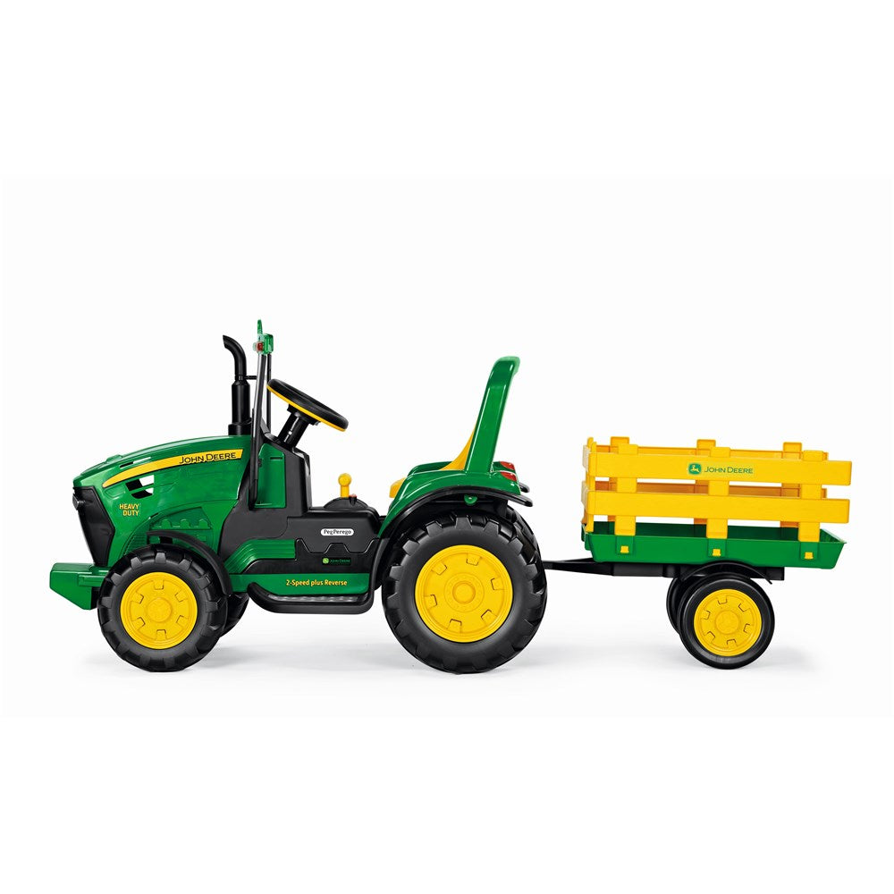 John Deere 12V Heavy Duty Ride-On Tractor & Trailer Toy