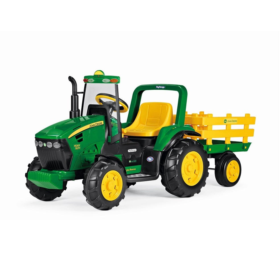 John Deere 12V Heavy Duty Ride-On Tractor & Trailer Toy