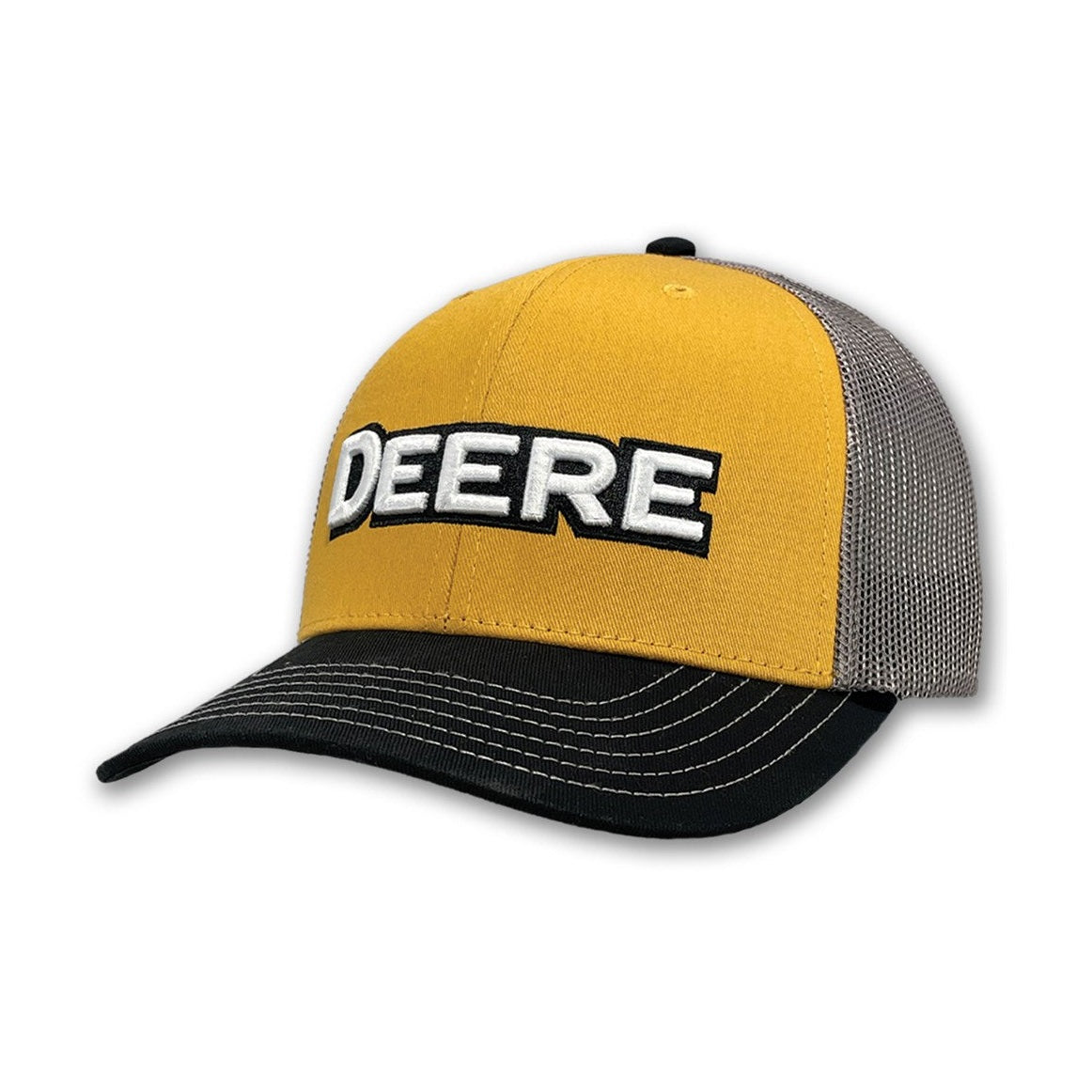 John Deere Men's Embossed DEERE Yellow Trucker Cap