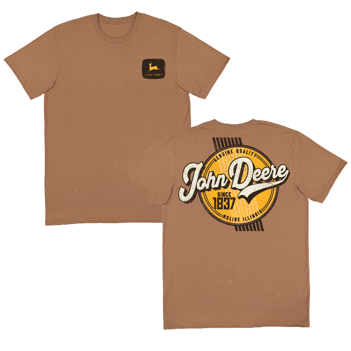 John Deere Men's Brown Vintage Label Tee - RDO Equipment