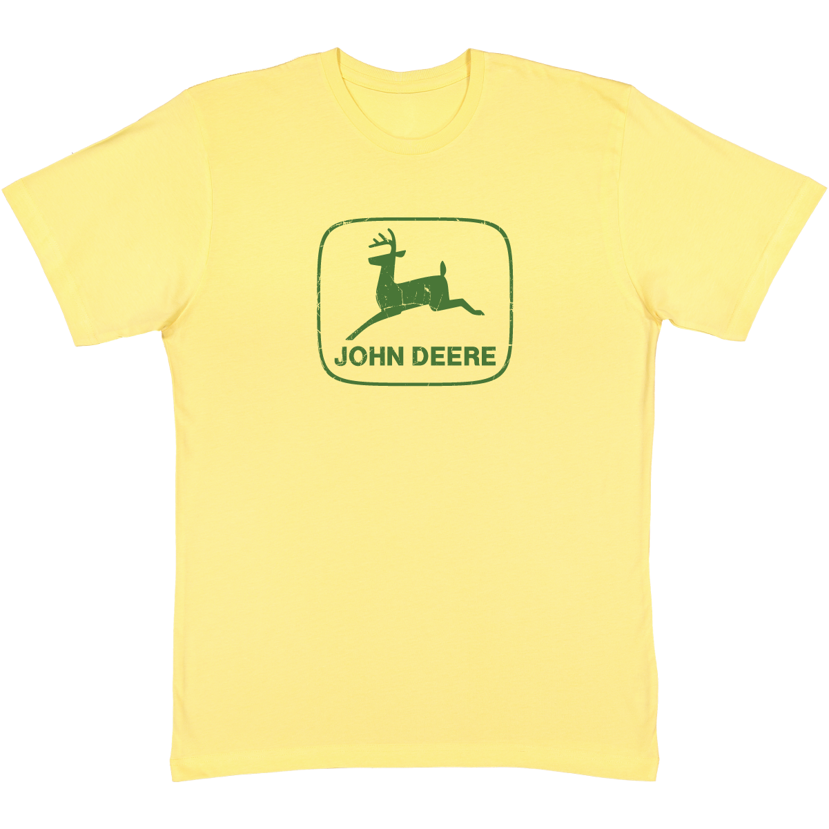 John Deere Men's Yellow Crackle Ink Logo Tee - RDO Equipment