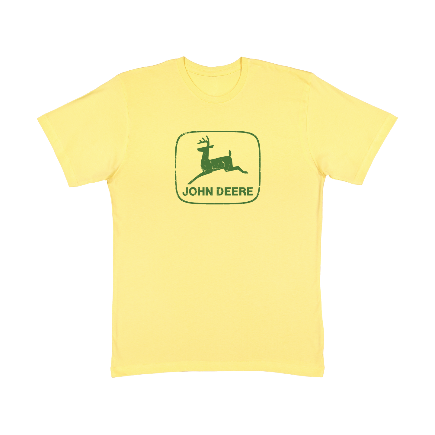 John Deere Men's Yellow Crackle Ink Logo Tee - RDO Equipment