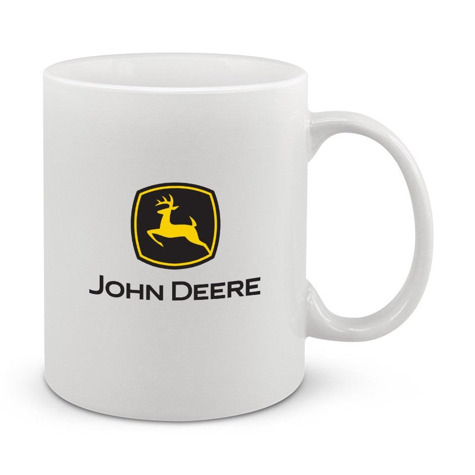 John Deere White Ceramic Mug