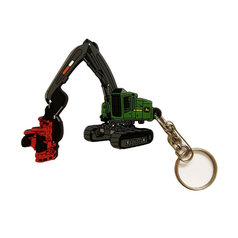 John Deere Forestry Harvester Keyring