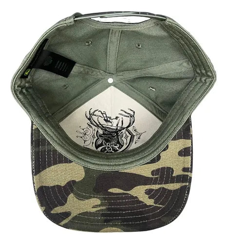 John Deere Men's Olive & Camo Vintage Patch Baseball Cap