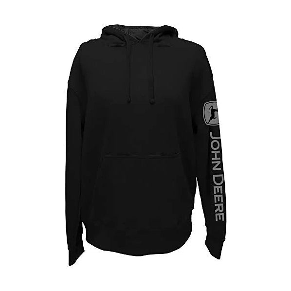 John Deere Men’s Black Sleeve Logo Hoodie