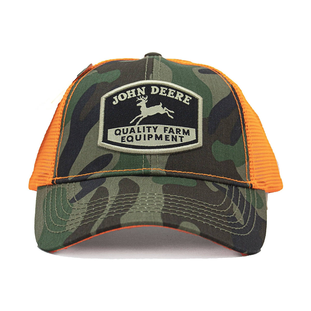 John Deere Camo & Orange Hi-Vis Trucker Cap
