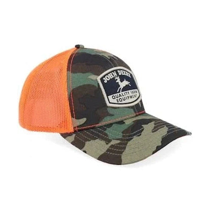 John Deere Camo & Orange Hi-Vis Trucker Cap