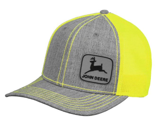 John Deere Men’s Rubber Patch Hi Vis Baseball Cap