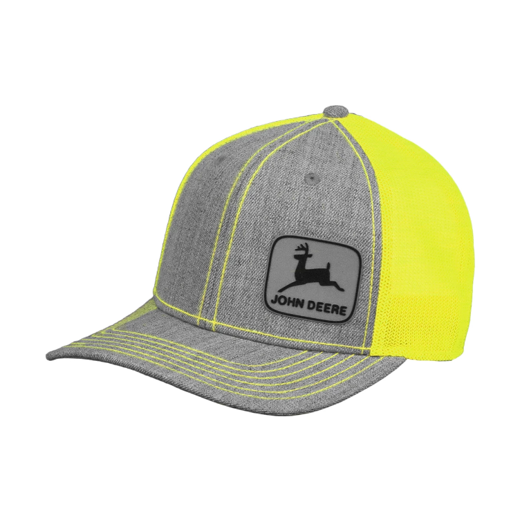 John Deere Men’s Rubber Patch Hi Vis Baseball Cap