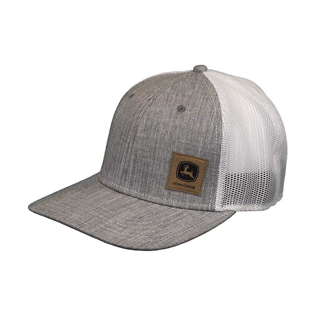 John Deere Swede Logo Grey & White Trucker Cap