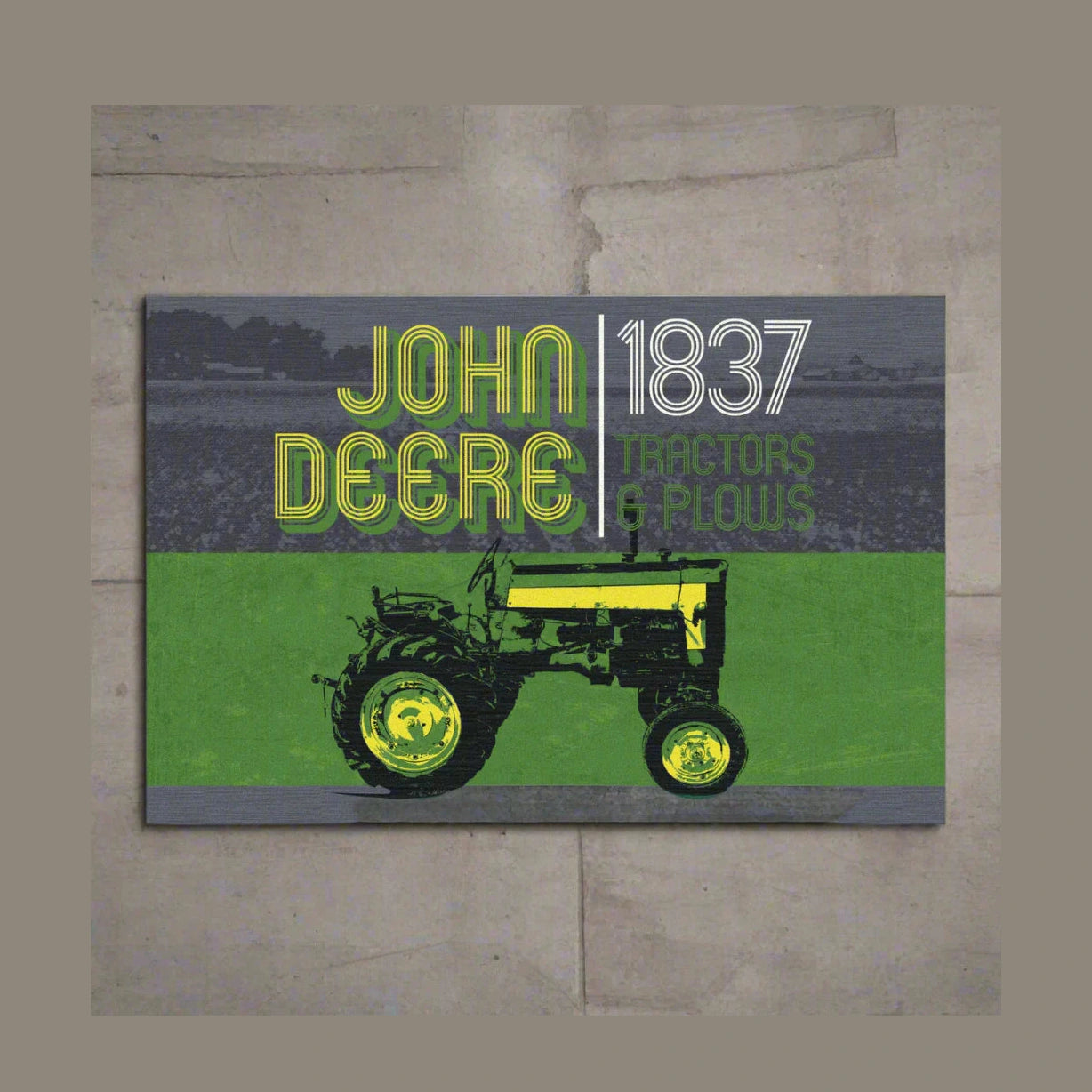 John Deere Vintage Tractor Welcome Mat