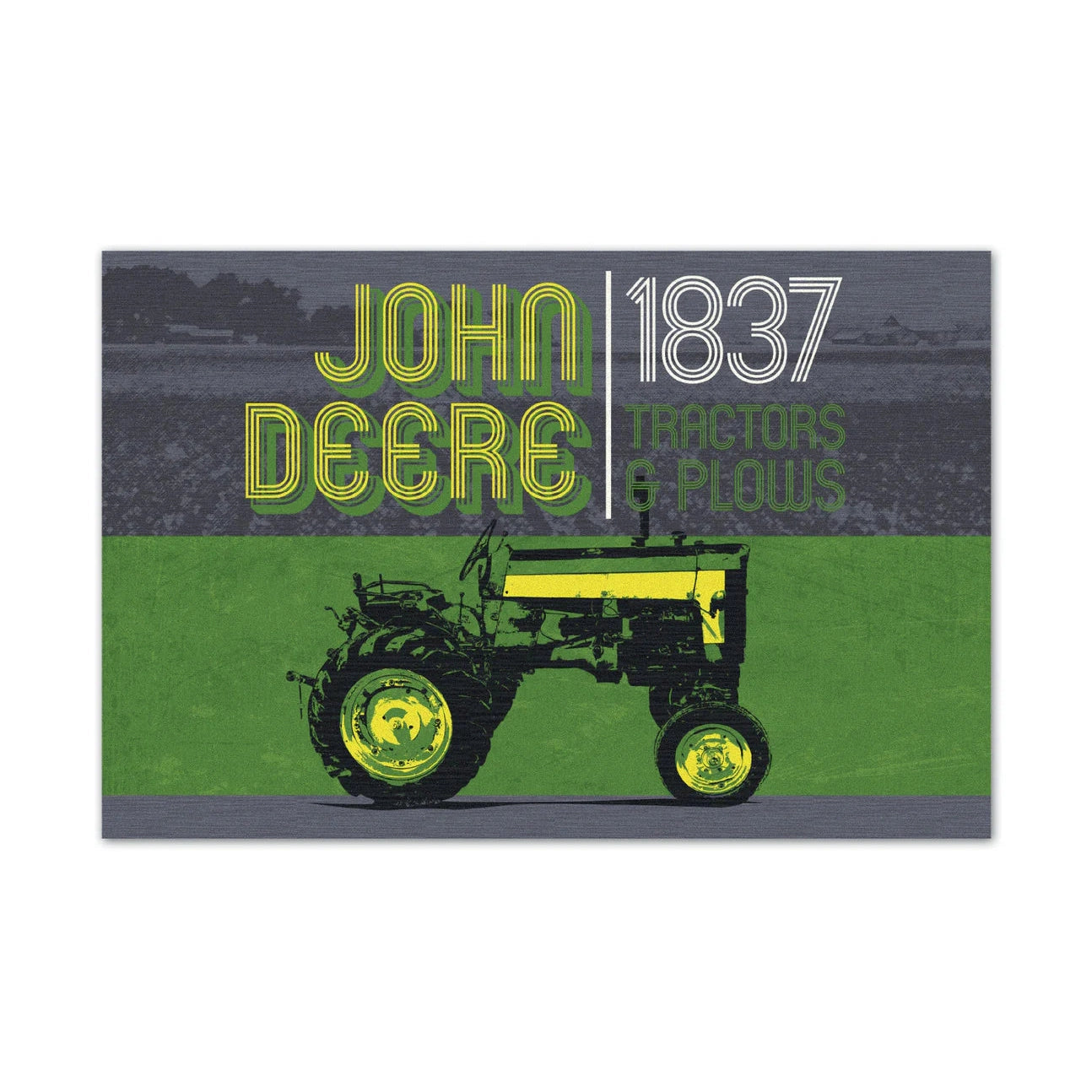 John Deere Vintage Tractor Welcome Mat