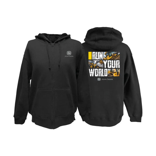 John Deere Men's Black Run Your World Hoodie