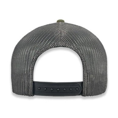 John Deere Quilted Olive Canvas Patch Trucker Cap