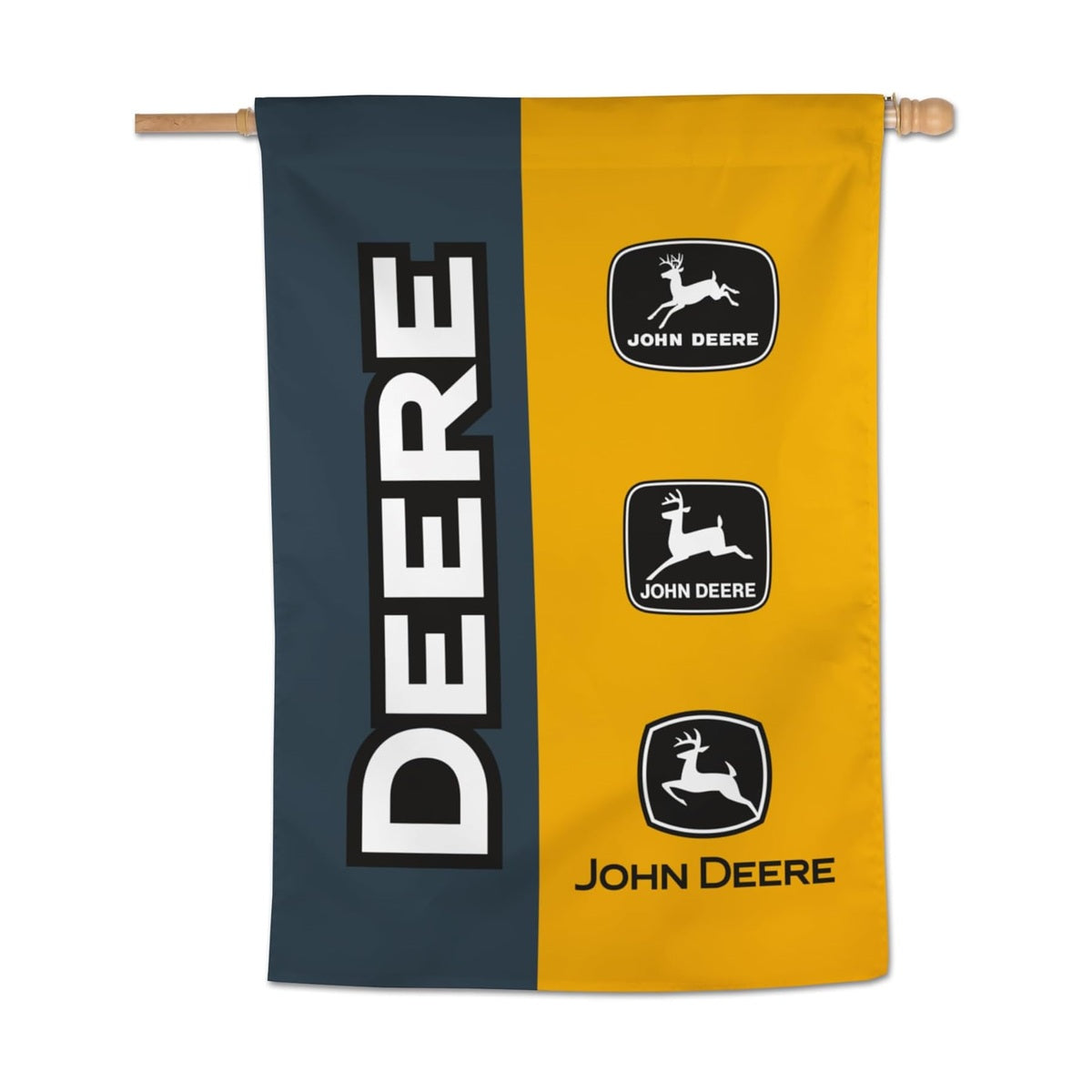 John Deere Legacy Logo Yellow Vertical Banner Flag