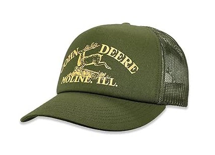 John Deere Men's Olive Vintage Deere Trucker Cap