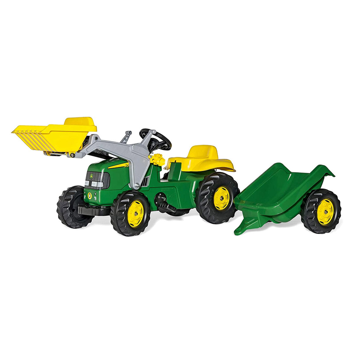 John Deere Rolly Kid Classic Ride-On Pedal Tractor with Trailer & Loader - RDO Equipment