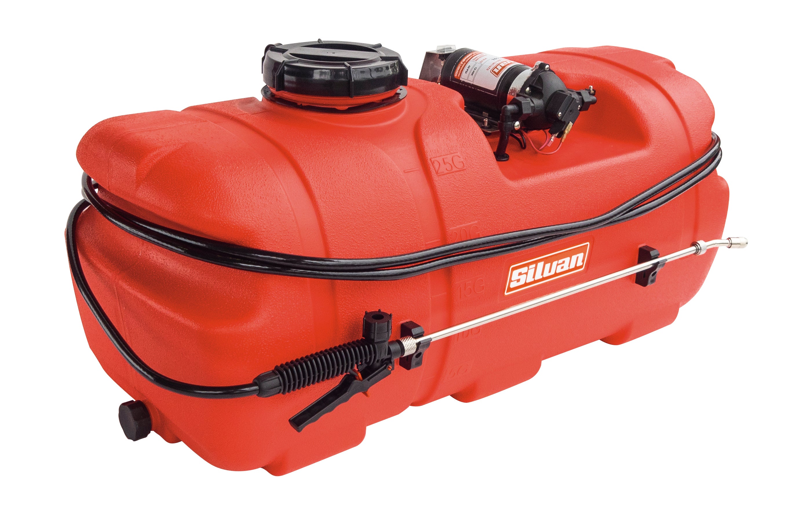Silvan 100L Redline 12 Volt Spotpak Sprayer With Trailer and Boomless Nozzle Kit - RDO Equipment