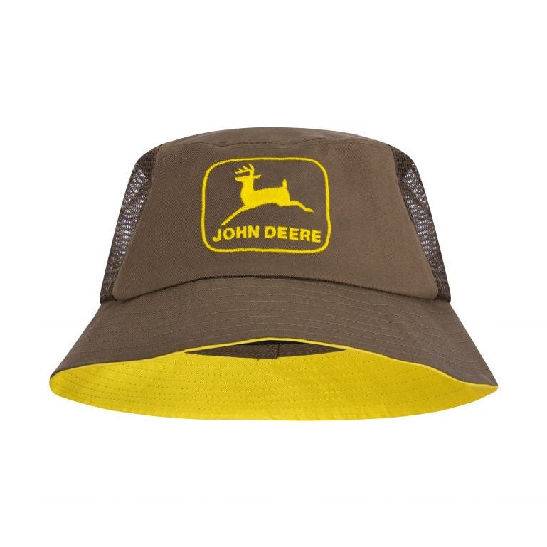 John Deere Brown 2 Tone Brown Bucket Hat