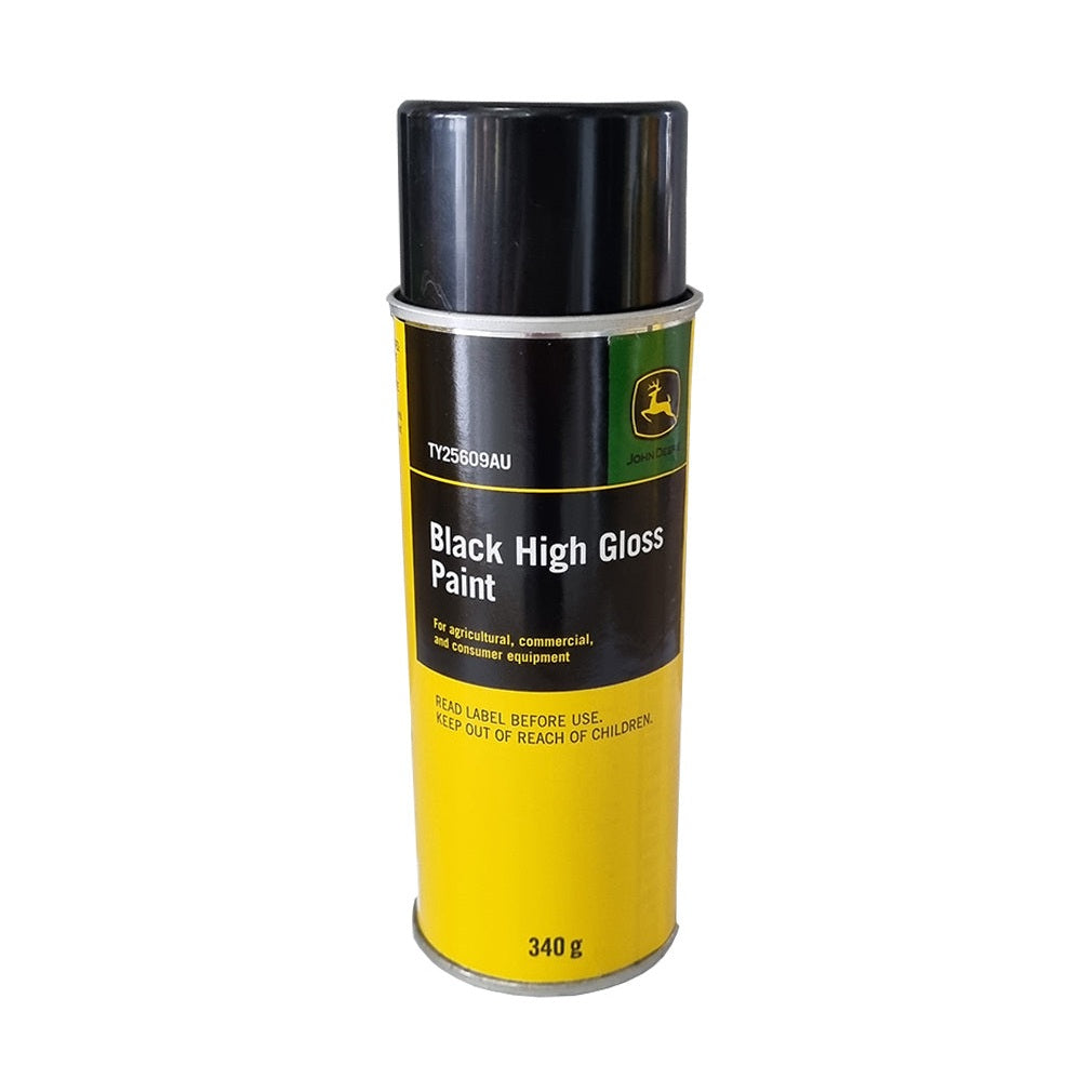 John Deere High Gloss Black Paint - 340g Spray Can