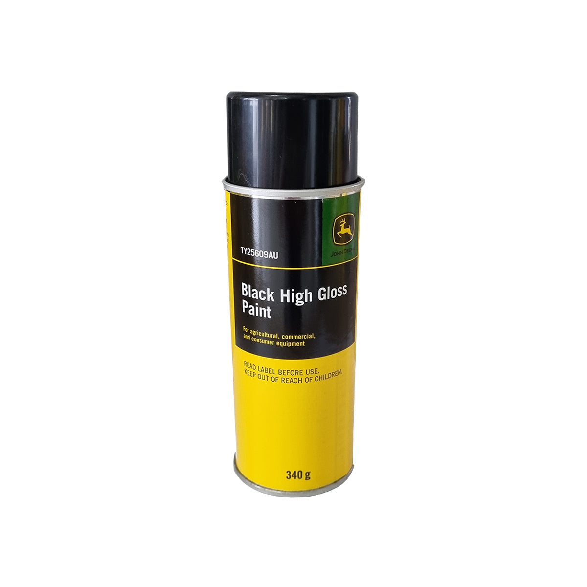 John Deere High Gloss Black Paint - 340g Spray Can