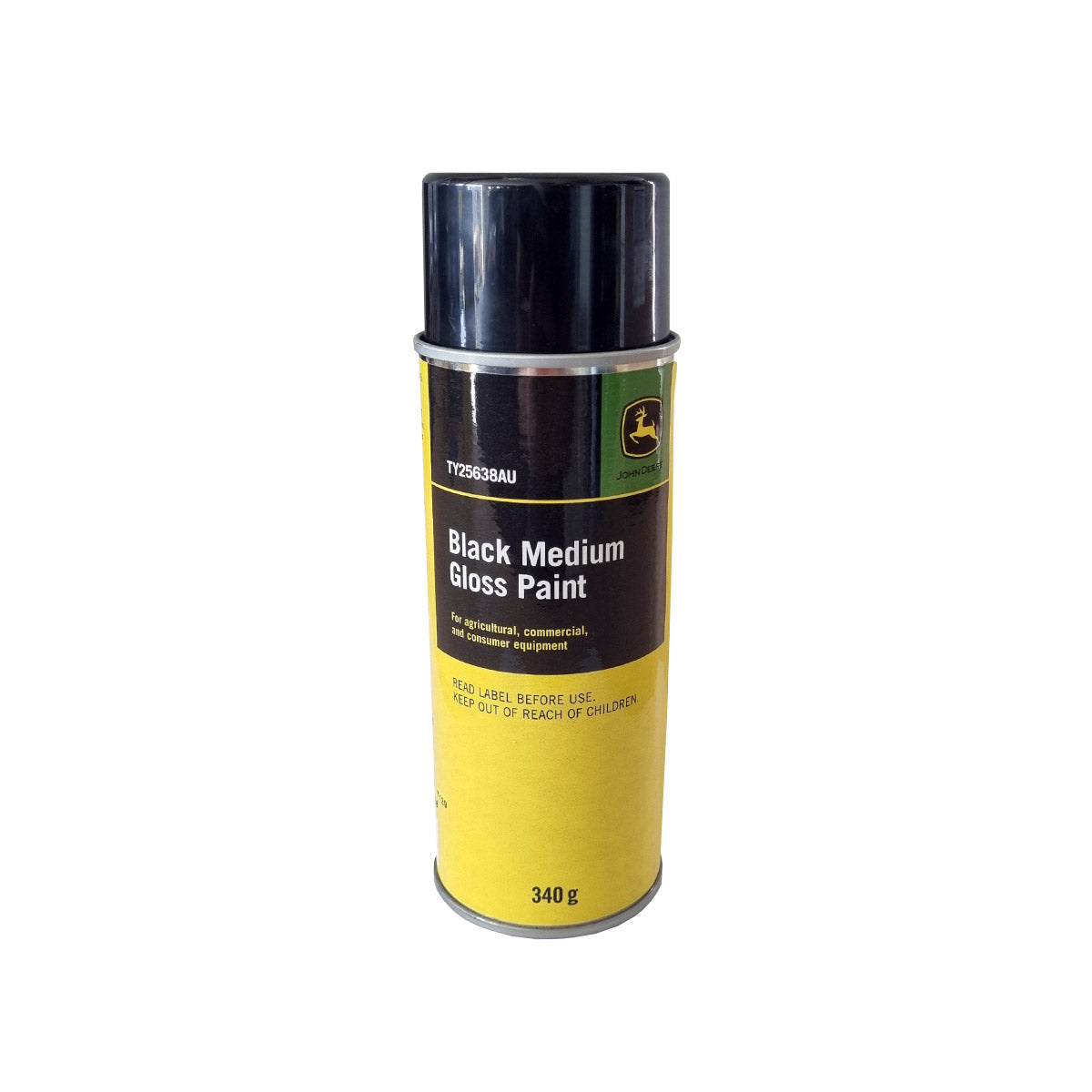 John Deere Medium Gloss Black Paint - 340g Spray Can
