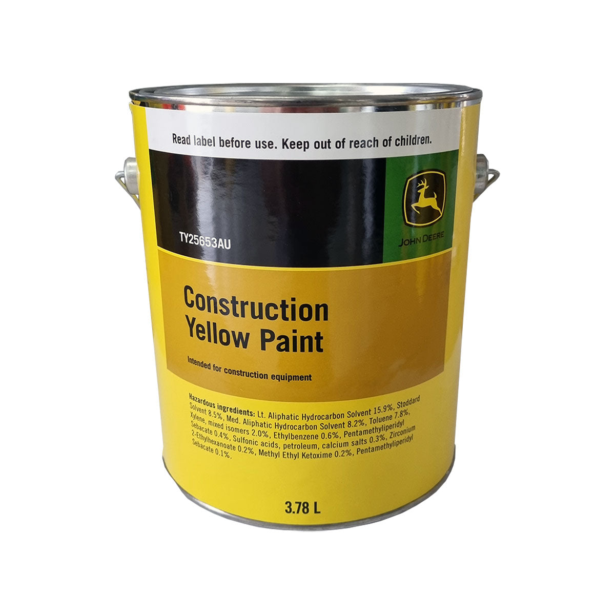 John Deere Construction Yellow Paint - 3.78L Tin